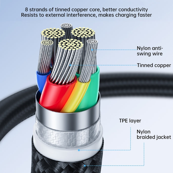 JOYROOM 20W Tipo-C a 8 pines Surpass Series Cable de datos de carga rápida