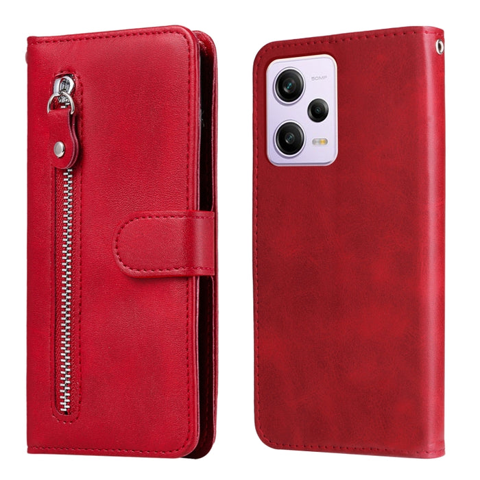 Estuche para teléfono de cuero con cremallera y textura de becerro, For Xiaomi Redmi A1+, For Xiaomi Redmi 11 Prime 4G, For Xiaomi Redmi Note 12 China, For Xiaomi Redmi Note 12 Pro 5G China, For Xiaomi Redmi Note 12 Pro+ China
