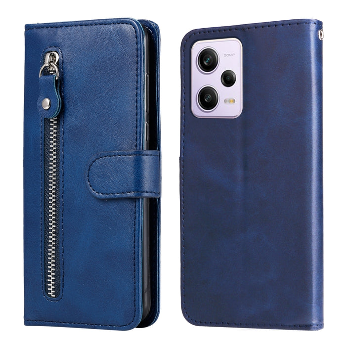 Estuche para teléfono de cuero con cremallera y textura de becerro, For Xiaomi Redmi A1+, For Xiaomi Redmi 11 Prime 4G, For Xiaomi Redmi Note 12 China, For Xiaomi Redmi Note 12 Pro 5G China, For Xiaomi Redmi Note 12 Pro+ China