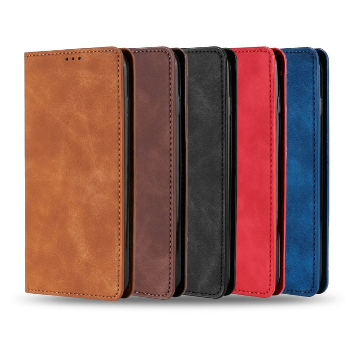 Estuche para teléfono de cuero con tapa horizontal magnética con sensación de piel, For Motorola Moto G72 4G, For vivo V25 Pro 5G, For Xiaomi Redmi Note 12 China, For Xiaomi Redmi Note 12 Pro 5G China, For Xiaomi Redmi Note 12 Pro+ China               ...