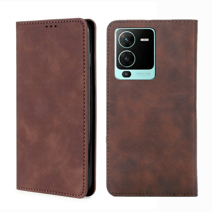 Estuche para teléfono de cuero con tapa horizontal magnética con sensación de piel, For Motorola Moto G72 4G, For vivo V25 Pro 5G, For Xiaomi Redmi Note 12 China, For Xiaomi Redmi Note 12 Pro 5G China, For Xiaomi Redmi Note 12 Pro+ China               ...