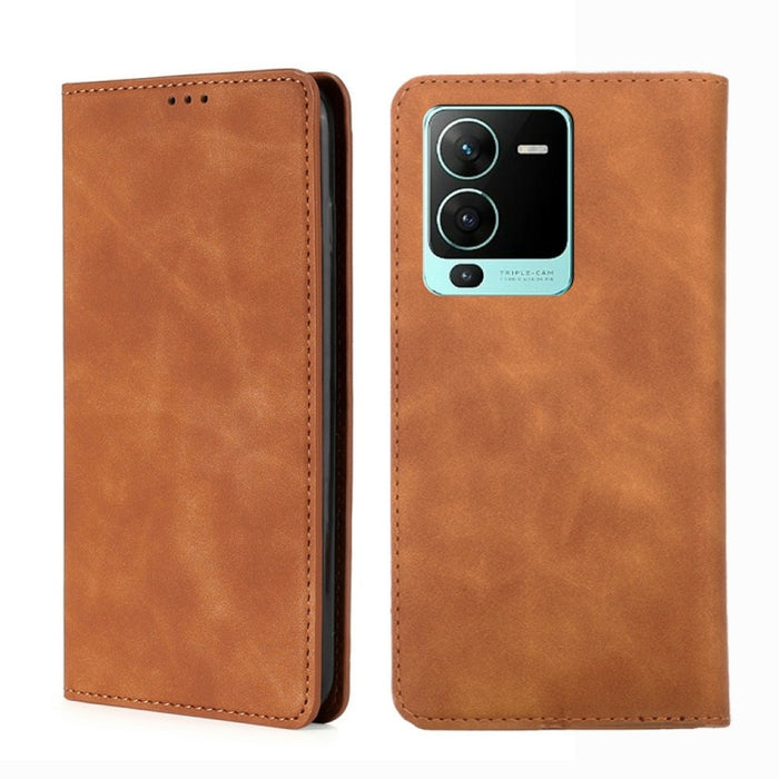 Estuche para teléfono de cuero con tapa horizontal magnética con sensación de piel, For Motorola Moto G72 4G, For vivo V25 Pro 5G, For Xiaomi Redmi Note 12 China, For Xiaomi Redmi Note 12 Pro 5G China, For Xiaomi Redmi Note 12 Pro+ China               ...