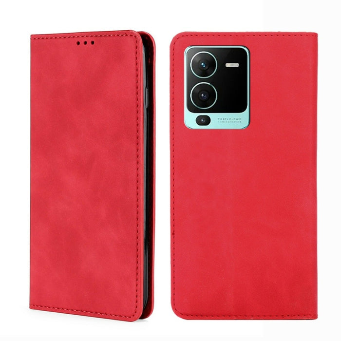 Estuche para teléfono de cuero con tapa horizontal magnética con sensación de piel, For Motorola Moto G72 4G, For vivo V25 Pro 5G, For Xiaomi Redmi Note 12 China, For Xiaomi Redmi Note 12 Pro 5G China, For Xiaomi Redmi Note 12 Pro+ China               ...