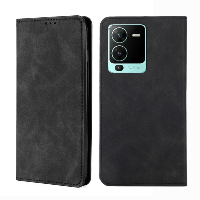 Estuche para teléfono de cuero con tapa horizontal magnética con sensación de piel, For Motorola Moto G72 4G, For vivo V25 Pro 5G, For Xiaomi Redmi Note 12 China, For Xiaomi Redmi Note 12 Pro 5G China, For Xiaomi Redmi Note 12 Pro+ China               ...