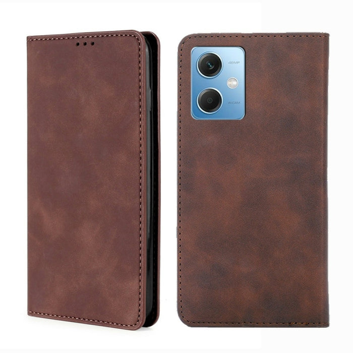 Estuche para teléfono de cuero con tapa horizontal magnética con sensación de piel, For Motorola Moto G72 4G, For vivo V25 Pro 5G, For Xiaomi Redmi Note 12 China, For Xiaomi Redmi Note 12 Pro 5G China, For Xiaomi Redmi Note 12 Pro+ China               ...