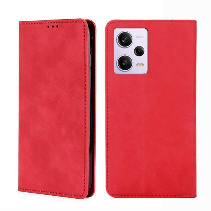 Estuche para teléfono de cuero con tapa horizontal magnética con sensación de piel, For Motorola Moto G72 4G, For vivo V25 Pro 5G, For Xiaomi Redmi Note 12 China, For Xiaomi Redmi Note 12 Pro 5G China, For Xiaomi Redmi Note 12 Pro+ China               ...