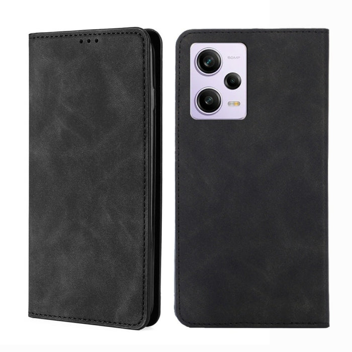 Estuche para teléfono de cuero con tapa horizontal magnética con sensación de piel, For Motorola Moto G72 4G, For vivo V25 Pro 5G, For Xiaomi Redmi Note 12 China, For Xiaomi Redmi Note 12 Pro 5G China, For Xiaomi Redmi Note 12 Pro+ China               ...