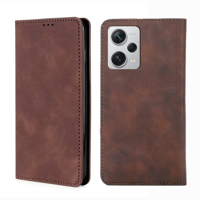 Estuche para teléfono de cuero con tapa horizontal magnética con sensación de piel, For Motorola Moto G72 4G, For vivo V25 Pro 5G, For Xiaomi Redmi Note 12 China, For Xiaomi Redmi Note 12 Pro 5G China, For Xiaomi Redmi Note 12 Pro+ China               ...