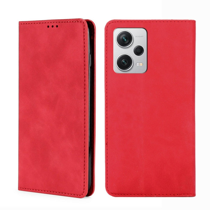 Estuche para teléfono de cuero con tapa horizontal magnética con sensación de piel, For Motorola Moto G72 4G, For vivo V25 Pro 5G, For Xiaomi Redmi Note 12 China, For Xiaomi Redmi Note 12 Pro 5G China, For Xiaomi Redmi Note 12 Pro+ China               ...