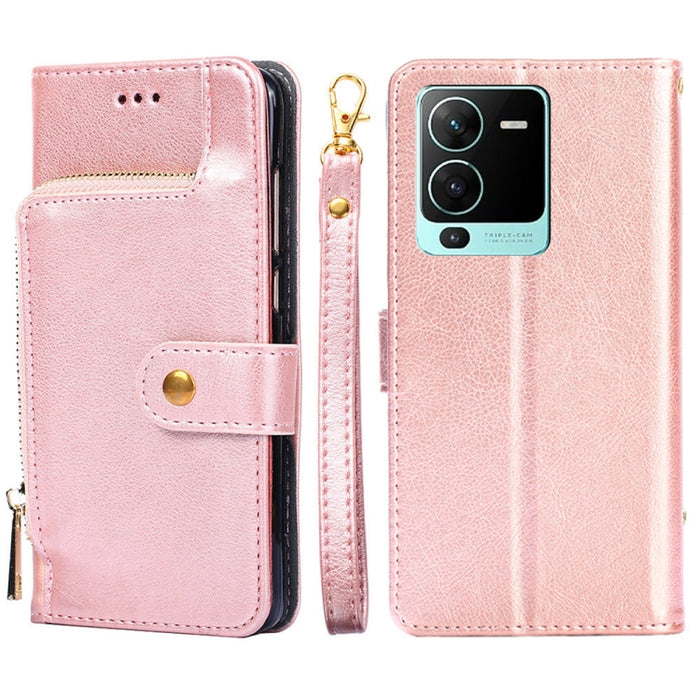 Funda de cuero con cremallera para teléfono, For Motorola Moto G72 4G, For vivo V25 Pro 5G, For Xiaomi Redmi Note 12 China, For Xiaomi Redmi Note 12 Pro 5G China, For Xiaomi Redmi Note 12 Pro+ China, For Xiaomi Redmi A1+ 4G                             ...