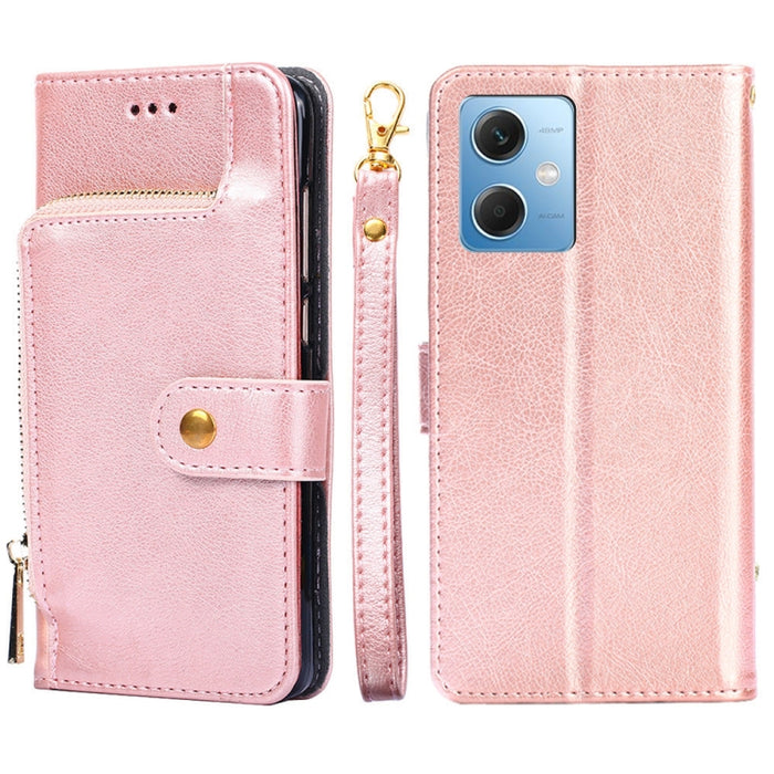Funda de cuero con cremallera para teléfono, For Motorola Moto G72 4G, For vivo V25 Pro 5G, For Xiaomi Redmi Note 12 China, For Xiaomi Redmi Note 12 Pro 5G China, For Xiaomi Redmi Note 12 Pro+ China, For Xiaomi Redmi A1+ 4G                             ...