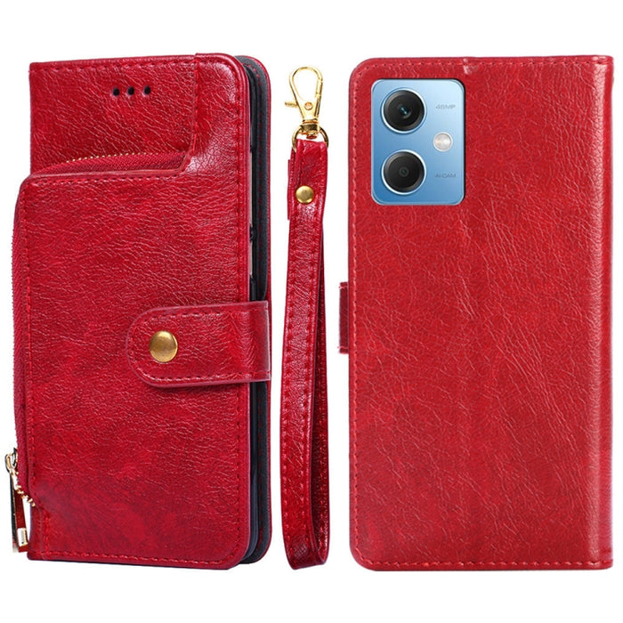 Funda de cuero con cremallera para teléfono, For Motorola Moto G72 4G, For vivo V25 Pro 5G, For Xiaomi Redmi Note 12 China, For Xiaomi Redmi Note 12 Pro 5G China, For Xiaomi Redmi Note 12 Pro+ China, For Xiaomi Redmi A1+ 4G                             ...