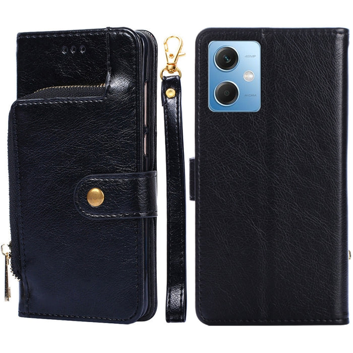 Funda de cuero con cremallera para teléfono, For Motorola Moto G72 4G, For vivo V25 Pro 5G, For Xiaomi Redmi Note 12 China, For Xiaomi Redmi Note 12 Pro 5G China, For Xiaomi Redmi Note 12 Pro+ China, For Xiaomi Redmi A1+ 4G                             ...