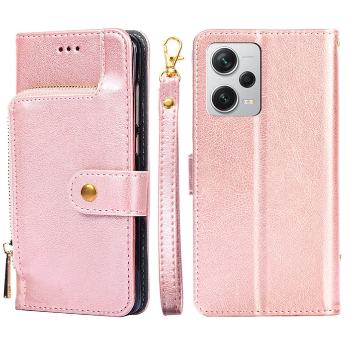 Funda de cuero con cremallera para teléfono, For Motorola Moto G72 4G, For vivo V25 Pro 5G, For Xiaomi Redmi Note 12 China, For Xiaomi Redmi Note 12 Pro 5G China, For Xiaomi Redmi Note 12 Pro+ China, For Xiaomi Redmi A1+ 4G                             ...