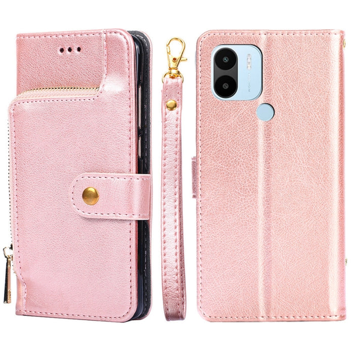 Funda de cuero con cremallera para teléfono, For Motorola Moto G72 4G, For vivo V25 Pro 5G, For Xiaomi Redmi Note 12 China, For Xiaomi Redmi Note 12 Pro 5G China, For Xiaomi Redmi Note 12 Pro+ China, For Xiaomi Redmi A1+ 4G                             ...