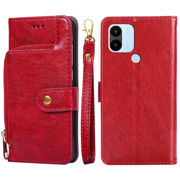 Funda de cuero con cremallera para teléfono, For Motorola Moto G72 4G, For vivo V25 Pro 5G, For Xiaomi Redmi Note 12 China, For Xiaomi Redmi Note 12 Pro 5G China, For Xiaomi Redmi Note 12 Pro+ China, For Xiaomi Redmi A1+ 4G                             ...