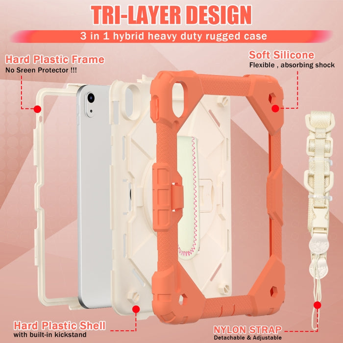 Robot de color de contraste Funda protectora para tableta de silicona a prueba de golpes + PC