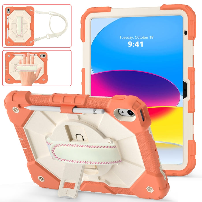 Robot de color de contraste Funda protectora para tableta de silicona a prueba de golpes + PC