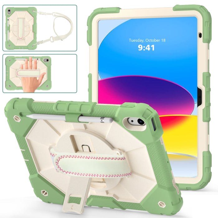 Robot de color de contraste Funda protectora para tableta de silicona a prueba de golpes + PC