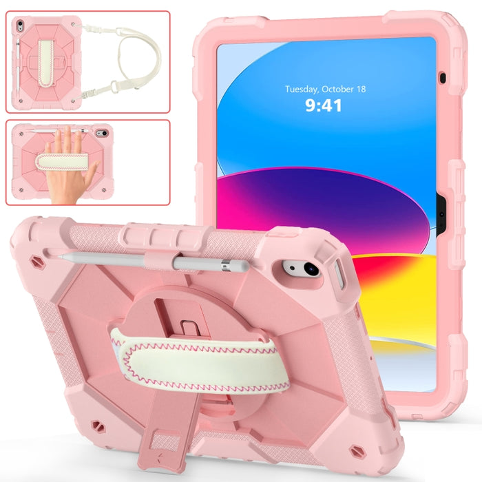 Robot de color de contraste Funda protectora para tableta de silicona a prueba de golpes + PC