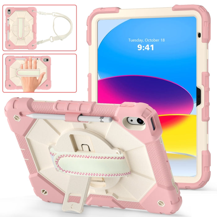 Robot de color de contraste Funda protectora para tableta de silicona a prueba de golpes + PC