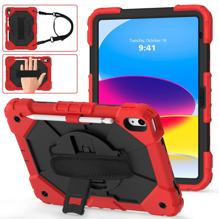 Robot de color de contraste Funda protectora para tableta de silicona a prueba de golpes + PC