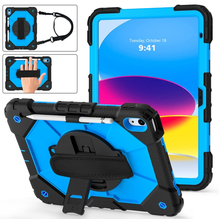 Robot de color de contraste Funda protectora para tableta de silicona a prueba de golpes + PC