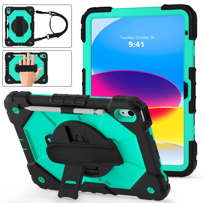 Robot de color de contraste Funda protectora para tableta de silicona a prueba de golpes + PC