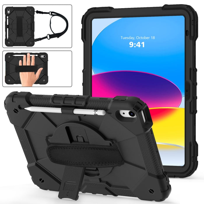 Robot de color de contraste Funda protectora para tableta de silicona a prueba de golpes + PC