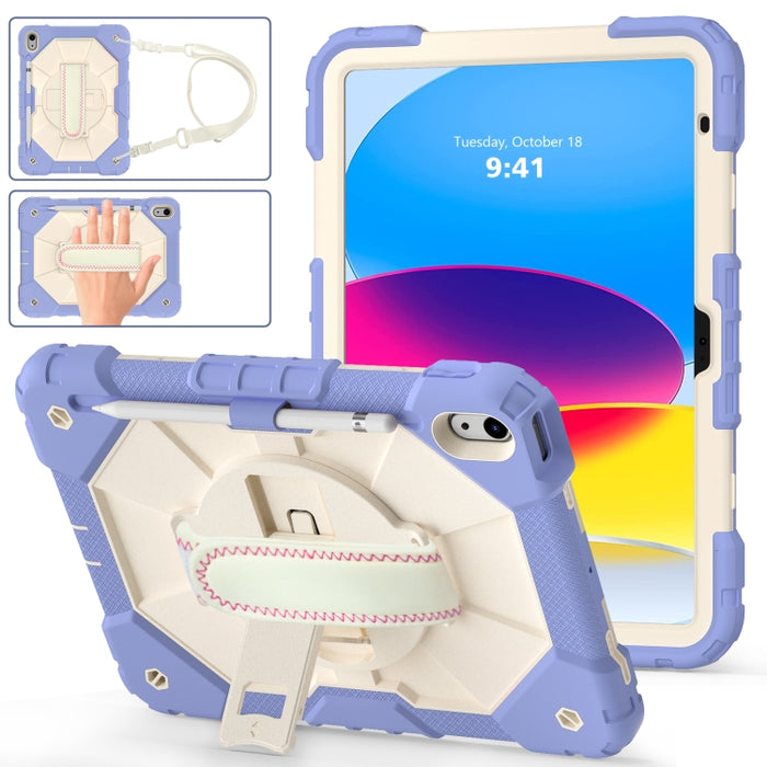 Robot de color de contraste Funda protectora para tableta de silicona a prueba de golpes + PC