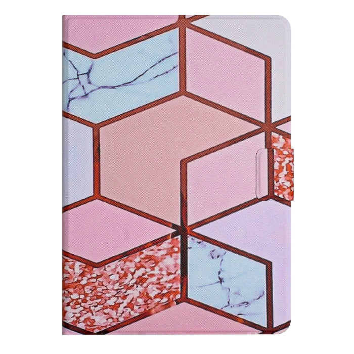 Estuche para tableta inteligente de cuero con patrón de mármol