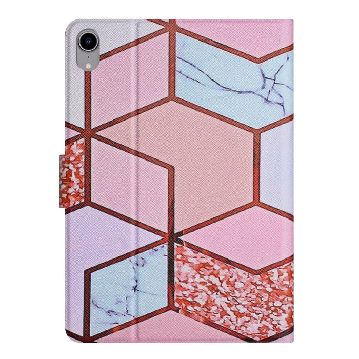Estuche para tableta inteligente de cuero con patrón de mármol