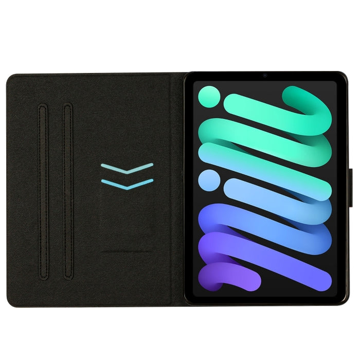 Estuche para tableta inteligente de cuero con patrón de mármol