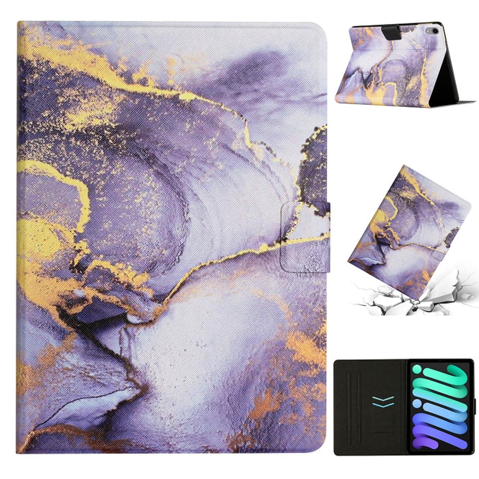 Estuche para tableta inteligente de cuero con patrón de mármol