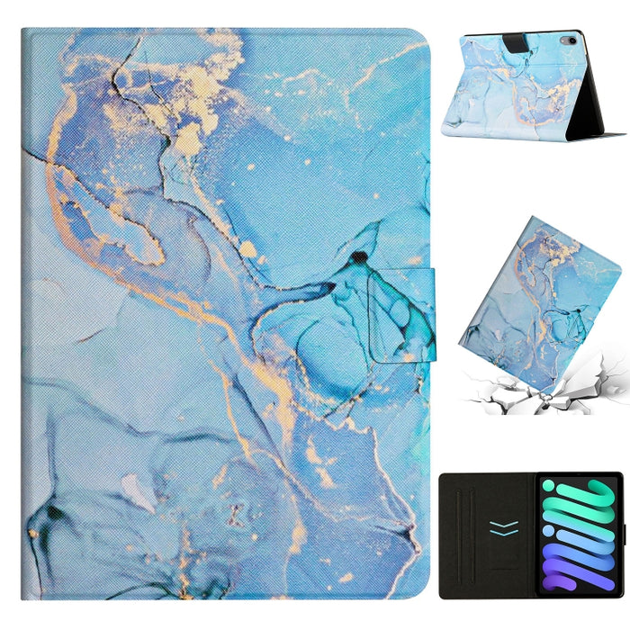 Estuche para tableta inteligente de cuero con patrón de mármol