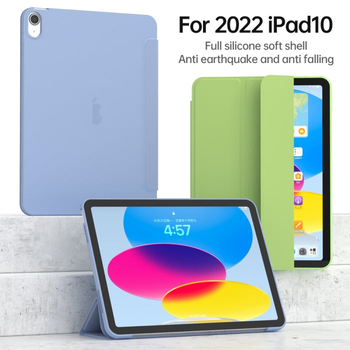 Estuche para tableta inteligente de cuero TPU de 3 pliegues