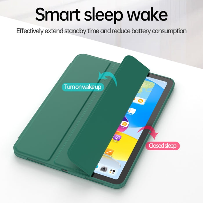 Estuche para tableta inteligente de cuero TPU de 3 pliegues