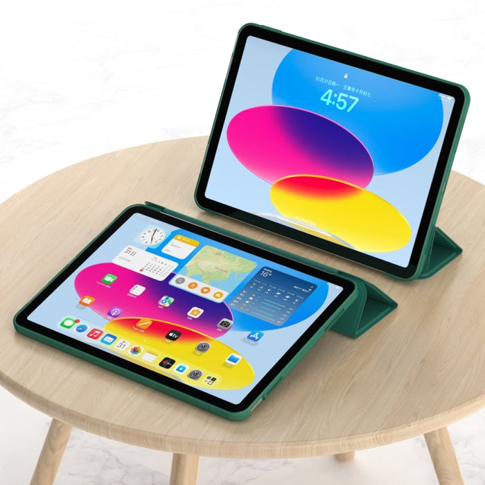 Estuche para tableta inteligente de cuero TPU de 3 pliegues