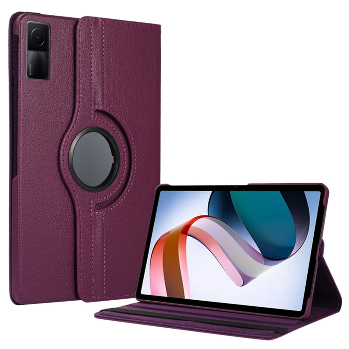 Estuche para tableta de cuero con textura Litchi con rotación de 360 grados, For Xiaomi Redmi Pad 10.61