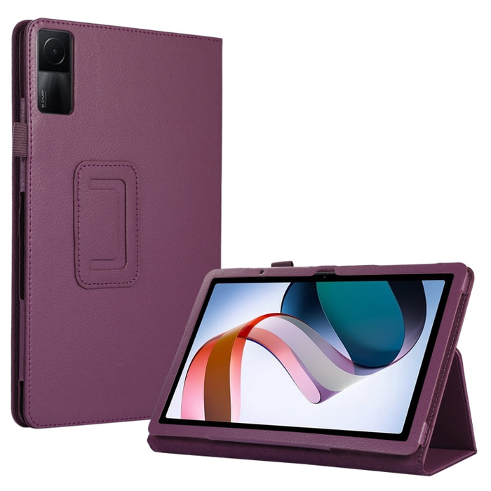 Estuche para tableta de cuero con textura Litchi con soporte, For Xiaomi Redmi Pad 10.61