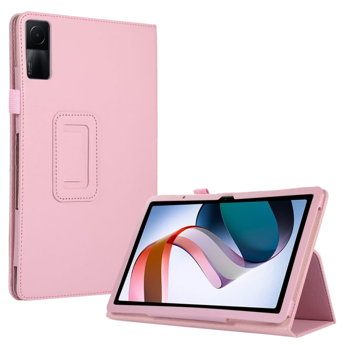 Estuche para tableta de cuero con textura Litchi con soporte, For Xiaomi Redmi Pad 10.61