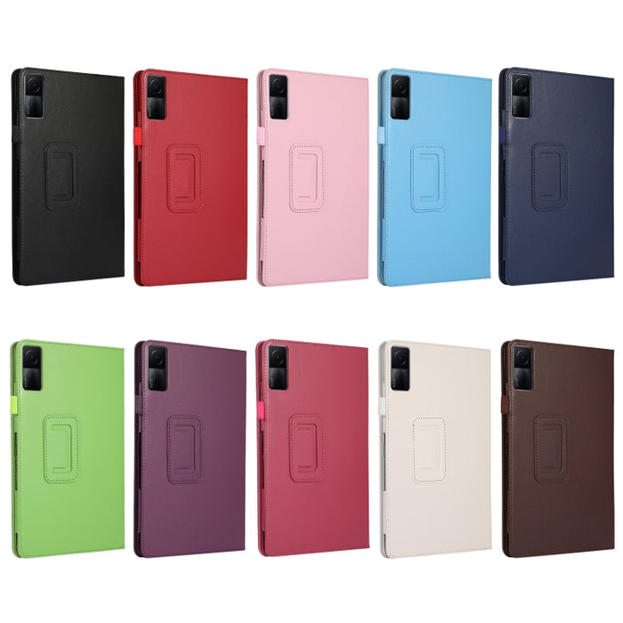 Estuche para tableta de cuero con textura Litchi con soporte, For Xiaomi Redmi Pad 10.61