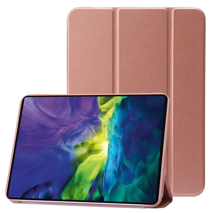 Silicona de nido de abeja con tres pliegues + Funda de cuero inteligente para tableta de PU