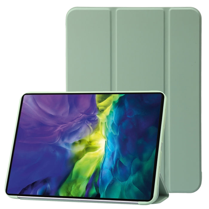 Silicona de nido de abeja con tres pliegues + Funda de cuero inteligente para tableta de PU