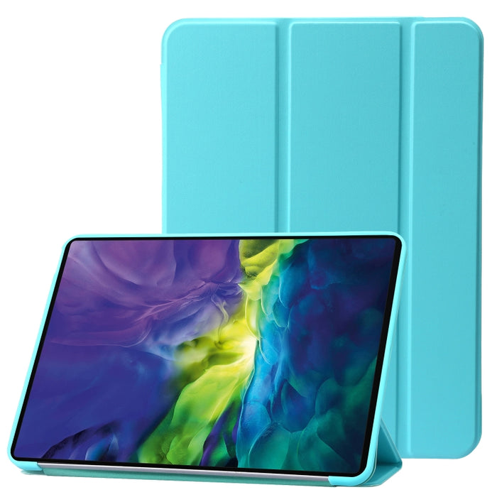Silicona de nido de abeja con tres pliegues + Funda de cuero inteligente para tableta de PU