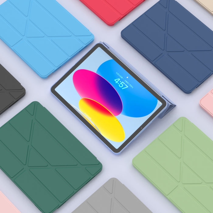 Estuche para tableta inteligente de cuero TPU con múltiples pliegues