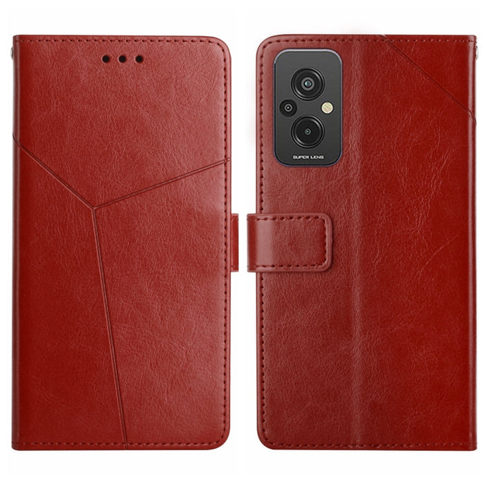HT01 Estuche para teléfono de cuero con tapa y patrón en forma de Y, For Xiaomi Redmi 11 Prime 4G, For Xiaomi Redmi 11 Prime 5G, For Xiaomi Redmi Note 12 China, For Xiaomi Redmi Note 12 Pro 5G China, For Xiaomi Redmi Note 12 Pro+ China/Note 12 Explorer...