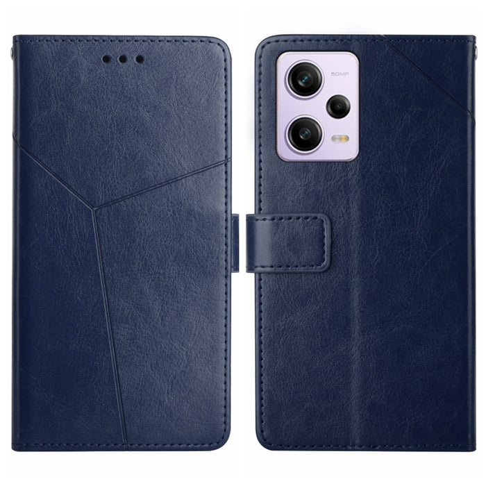 HT01 Estuche para teléfono de cuero con tapa y patrón en forma de Y, For Xiaomi Redmi 11 Prime 4G, For Xiaomi Redmi 11 Prime 5G, For Xiaomi Redmi Note 12 China, For Xiaomi Redmi Note 12 Pro 5G China, For Xiaomi Redmi Note 12 Pro+ China/Note 12 Explorer...