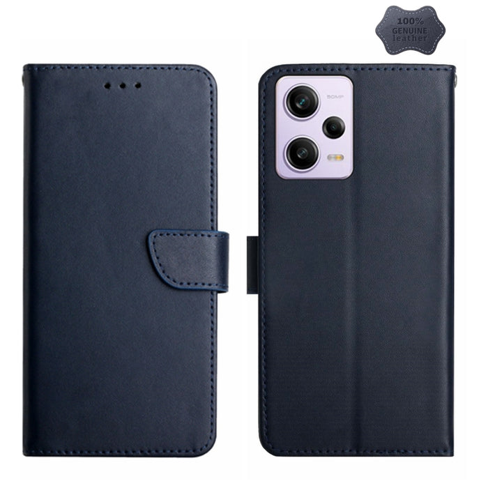 Estuche para teléfono con tapa a prueba de huellas dactilares de cuero genuino, For Xiaomi Redmi 11 Prime 4G, For Xiaomi Redmi 11 Prime 5G, For Xiaomi Redmi Note 12 China, For Xiaomi Redmi Note 12 Pro 5G China                                           ...