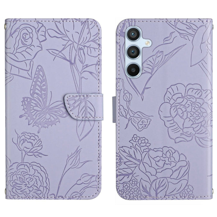 HT03 Skin Feel Butterfly Estuche de cuero con tapa en relieve para teléfono, For Xiaomi Redmi 11 Prime 4G, For Xiaomi Redmi 11 Prime 5G, For Xiaomi Redmi Note 12 China, For Xiaomi Redmi Note 12 Pro 5G China                                              ...